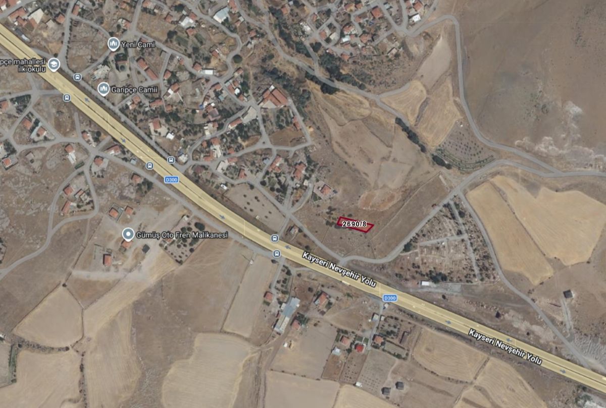 İncesu Garipçe Mah. de Satılık 785 m2 Villa Arsası